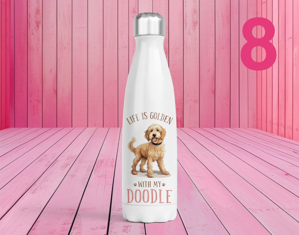 Pet Themed Thermal Stainless Steel Bottle 500ml | Personalised Pet Gifts For Humans | Choose Design