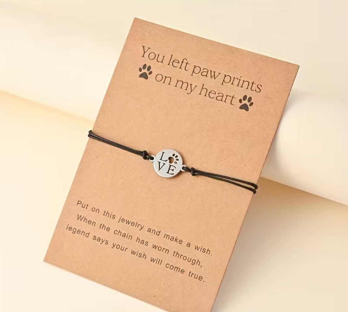 Adjustable Paw Bracelet – Cute Paw Print Jewellery for Animal & Dog Lovers