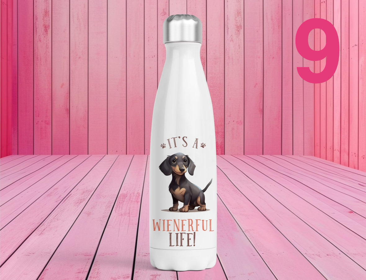 Pet Themed Thermal Stainless Steel Bottle 500ml | Personalised Pet Gifts For Humans | Choose Design