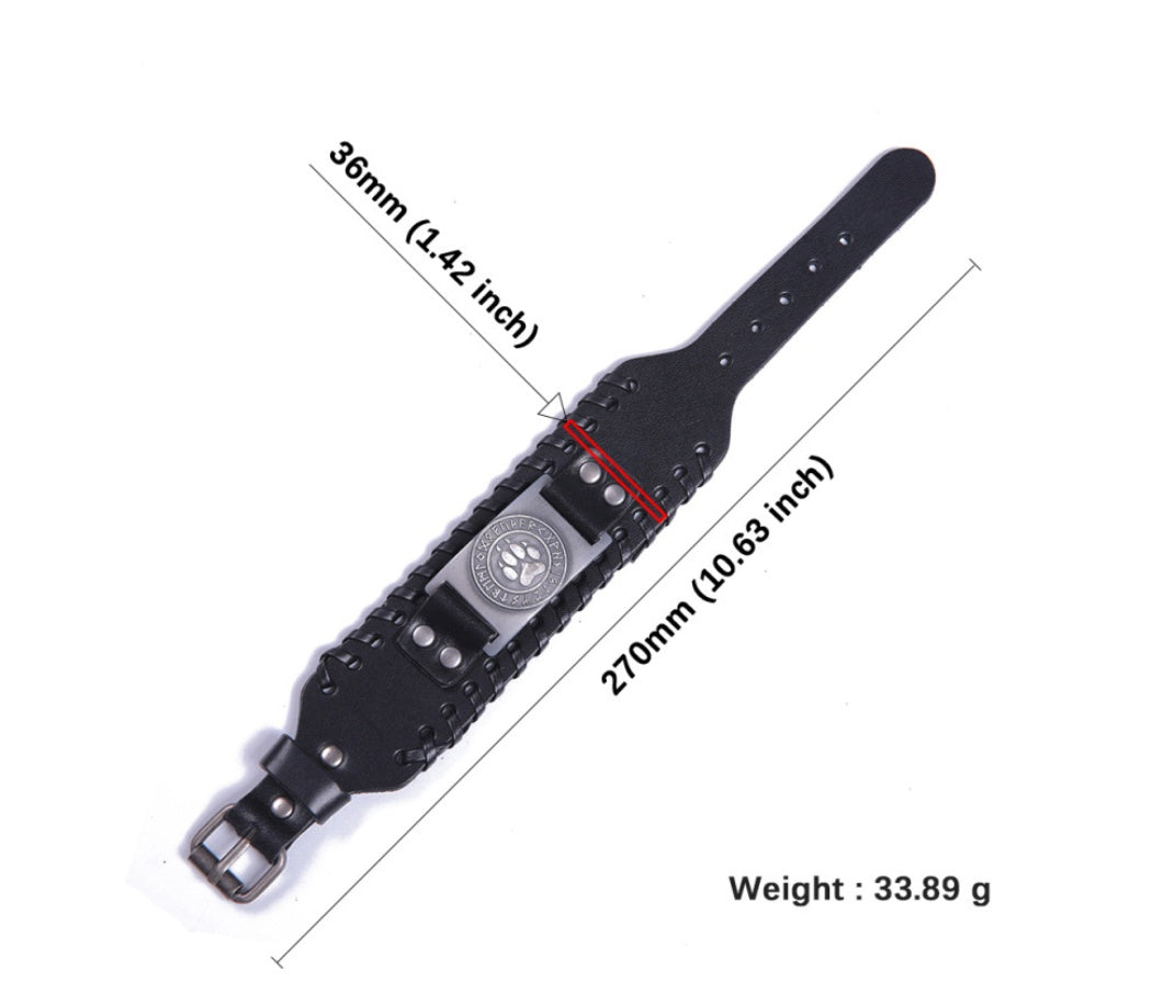 Wolf Paw Print Bracelet