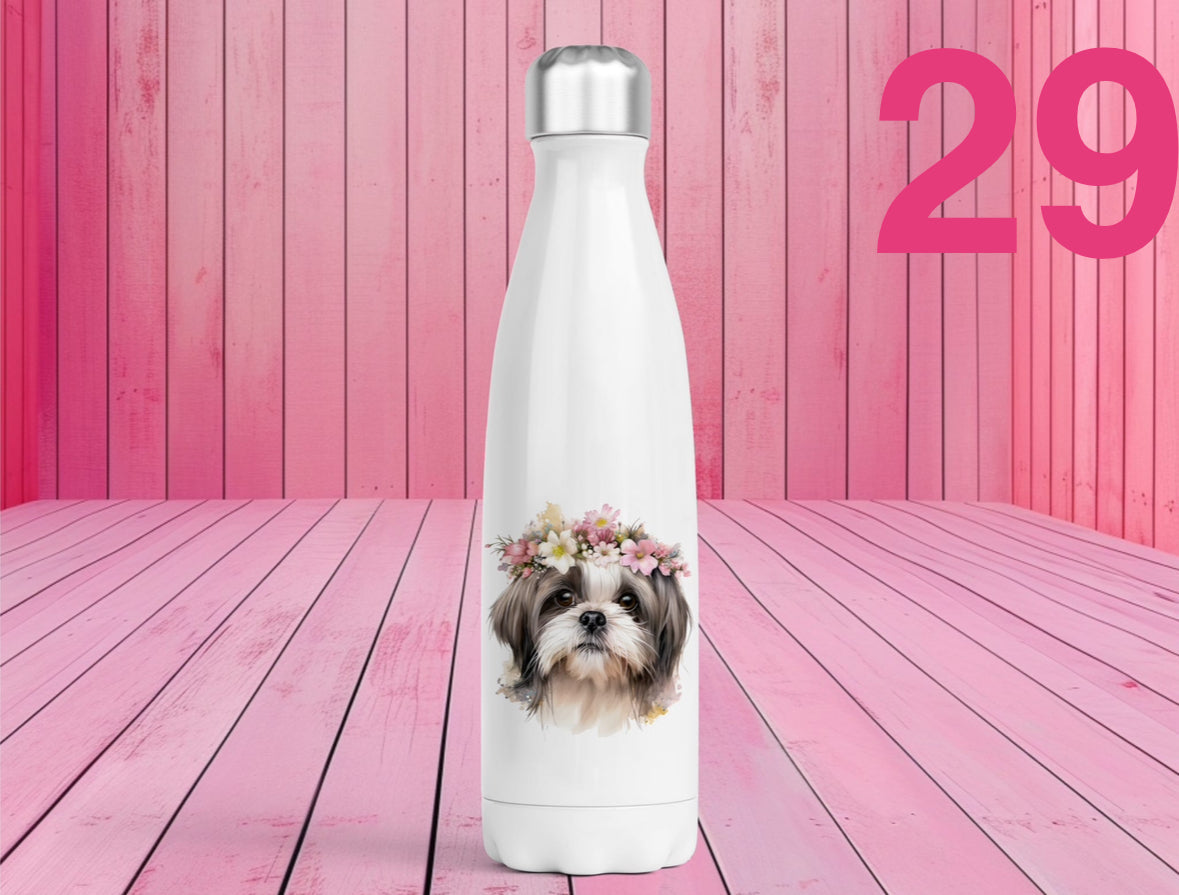 Pet Themed Thermal Stainless Steel Bottle 500ml | Personalised Pet Gifts For Humans | Choose Design
