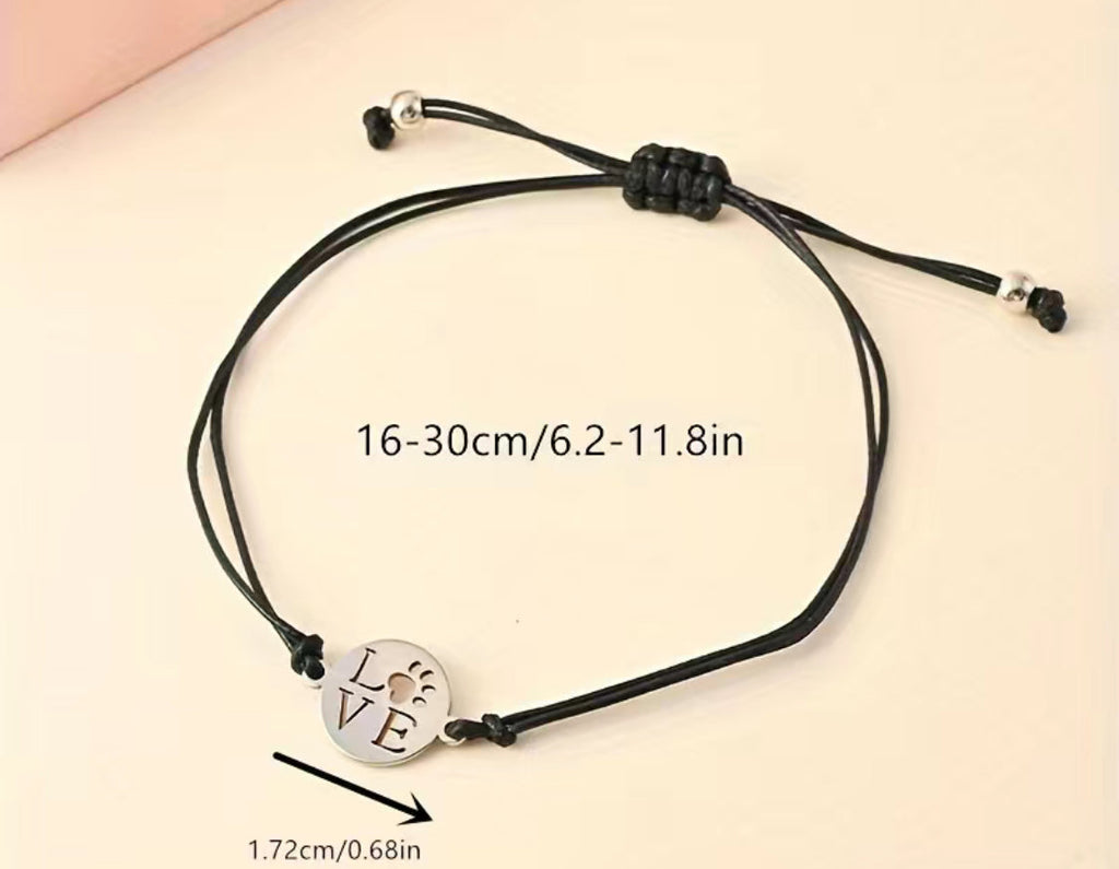 Adjustable Paw Bracelet – Cute Paw Print Jewellery for Animal & Dog Lovers