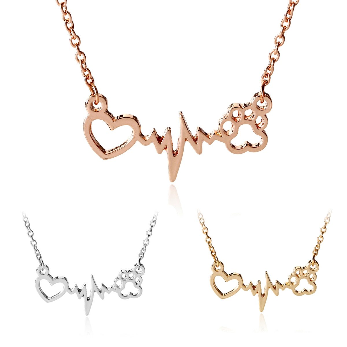 Inner Husky Necklace – Zinc Alloy Dog Pendant in Gold, Silver & Rose Gold | Trendy Pet Lover Jewelry Gift