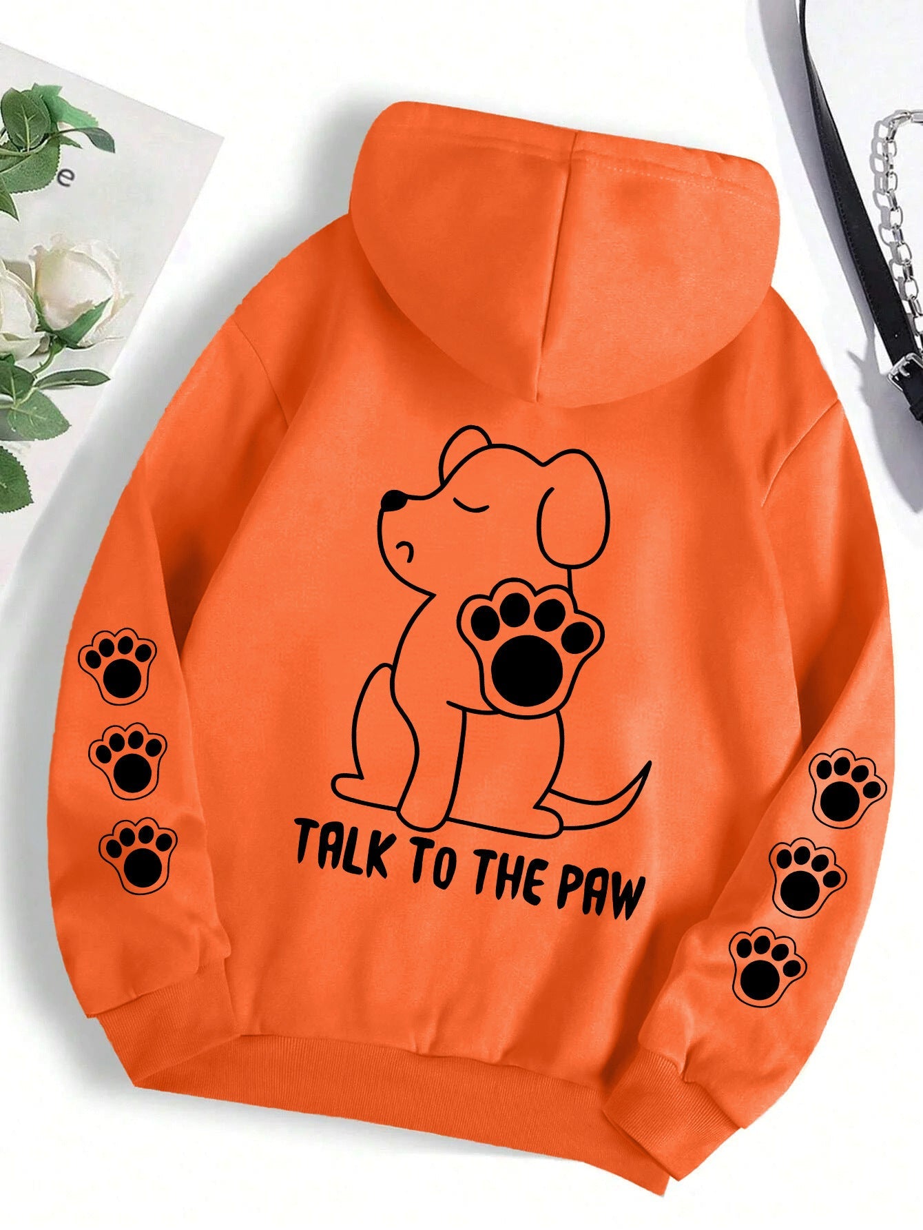 Funny Dog Cartoon Printed Hoodie Women's Warm