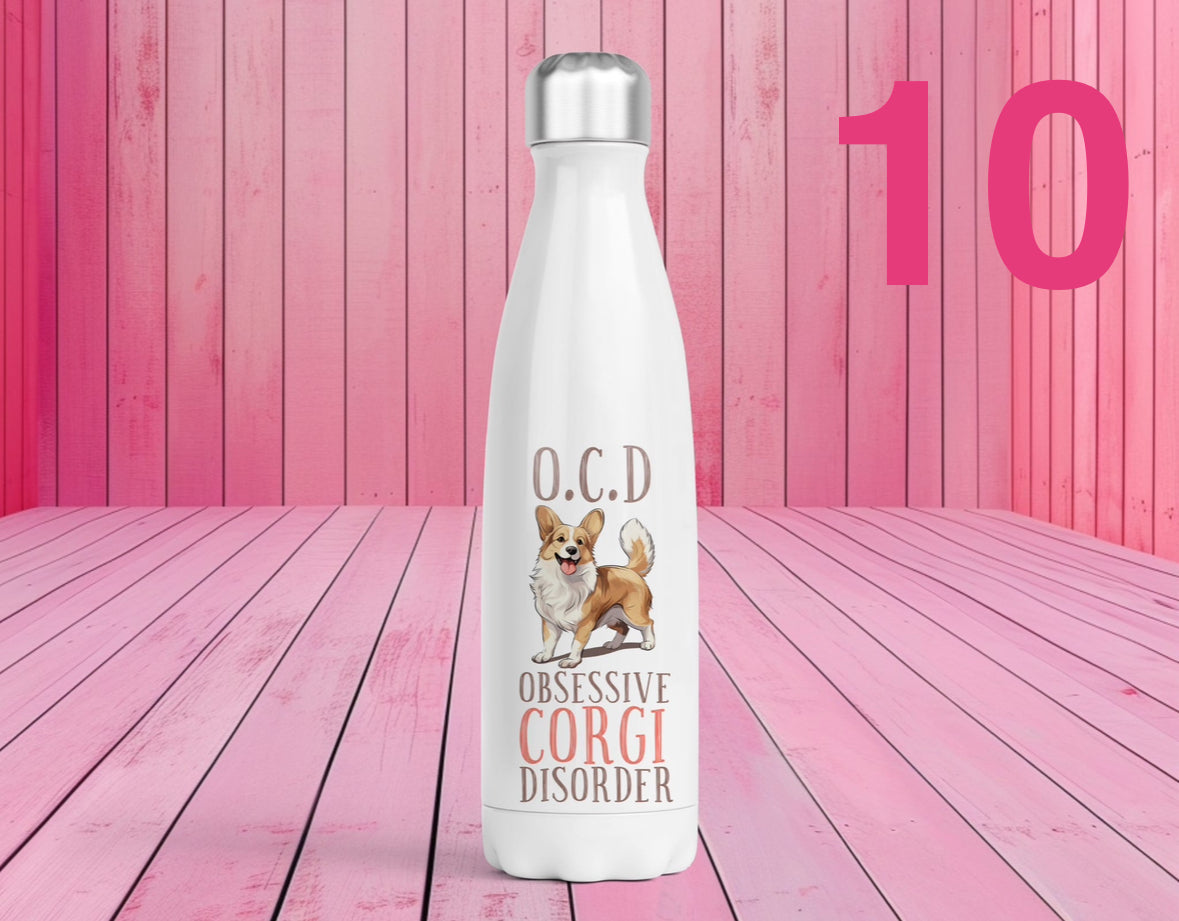 Pet Themed Thermal Stainless Steel Bottle 500ml | Personalised Pet Gifts For Humans | Choose Design