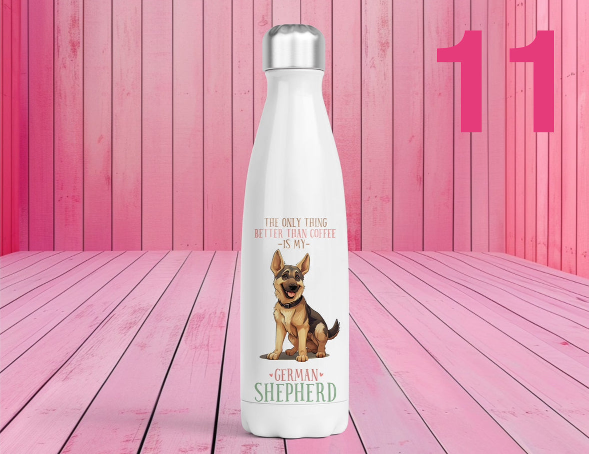 Pet Themed Thermal Stainless Steel Bottle 500ml | Personalised Pet Gifts For Humans | Choose Design