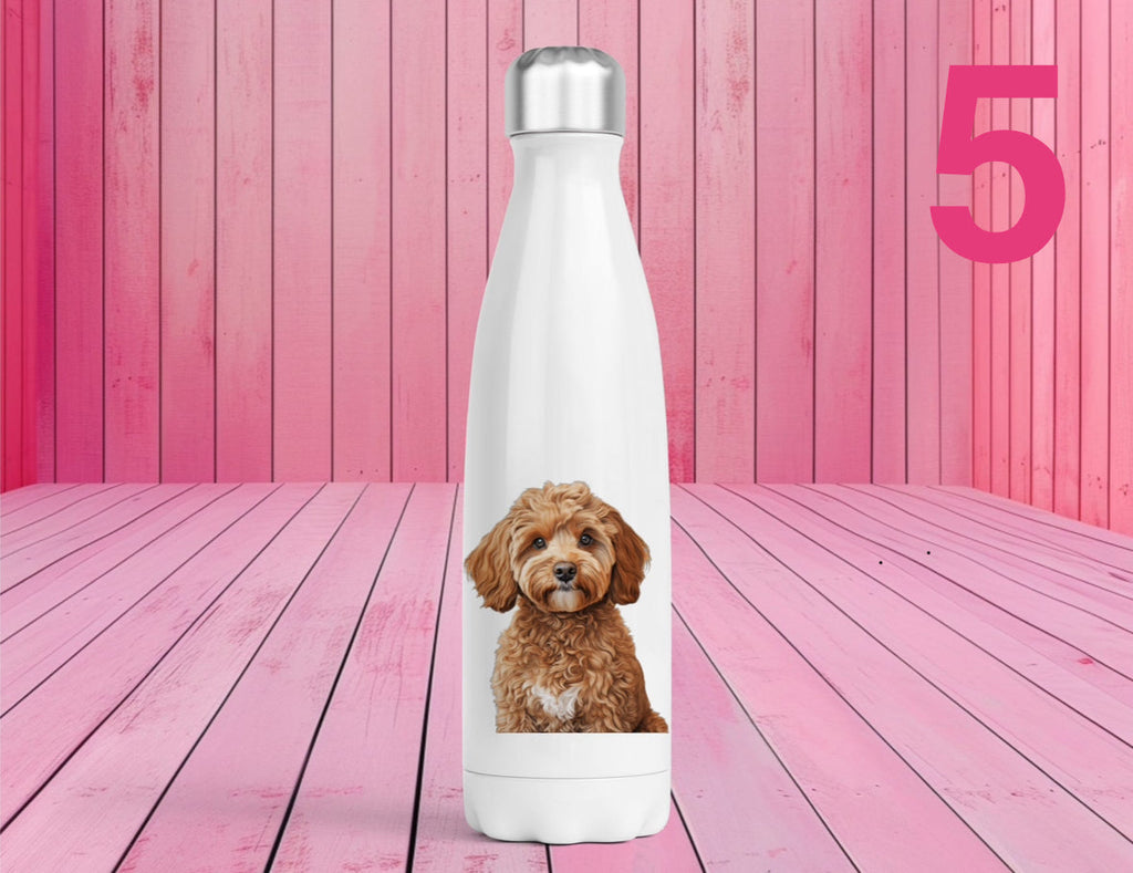 Pet Themed Thermal Stainless Steel Bottle 500ml | Personalised Pet Gifts For Humans | Choose Design