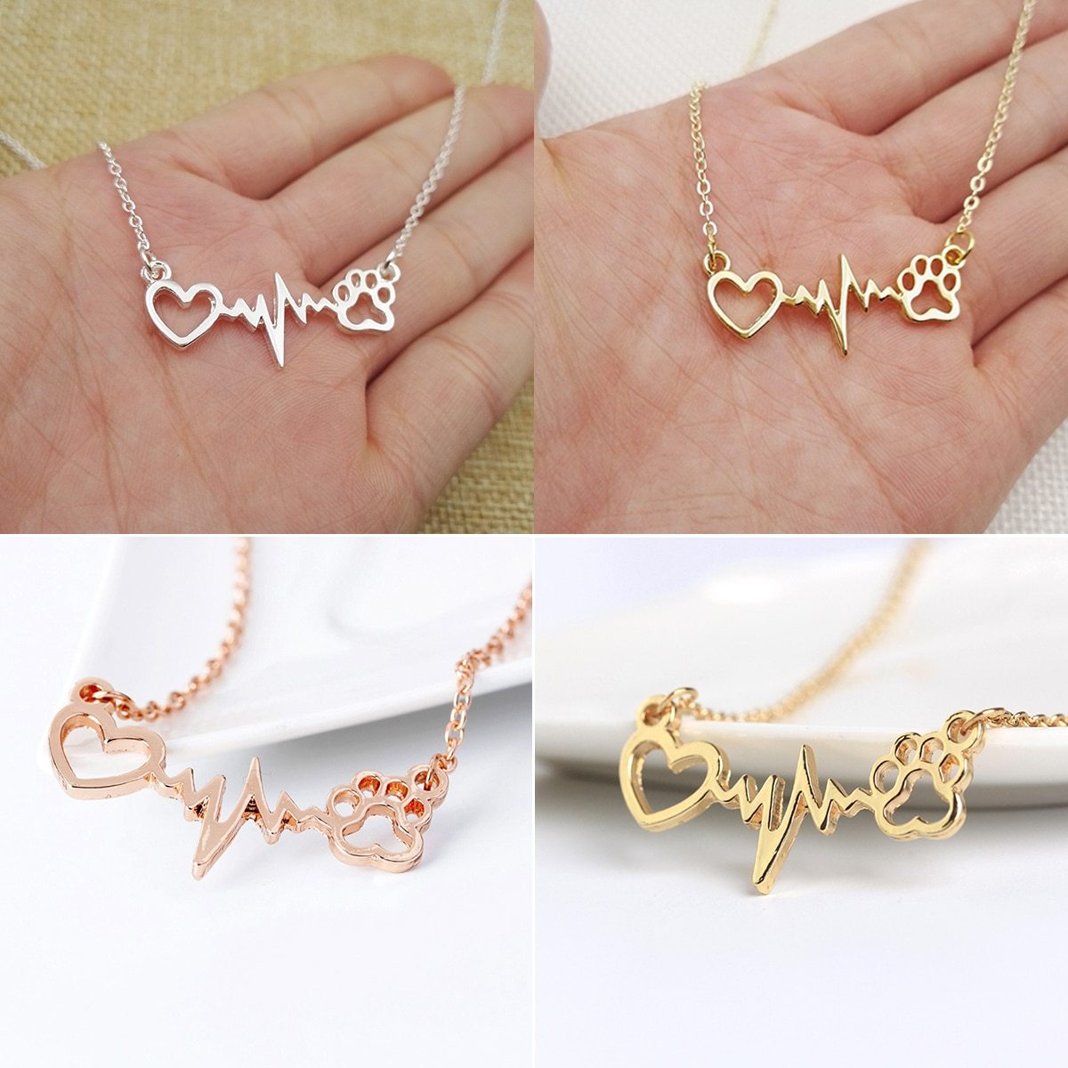 Inner Husky Necklace – Zinc Alloy Dog Pendant in Gold, Silver & Rose Gold | Trendy Pet Lover Jewelry Gift