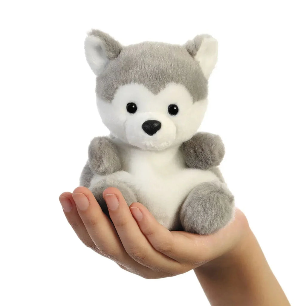 Palm Pals Busky Husky Plush – Soft Palm-Sized Toy | Cute Bean-Filled Husky for All Ages (0+)