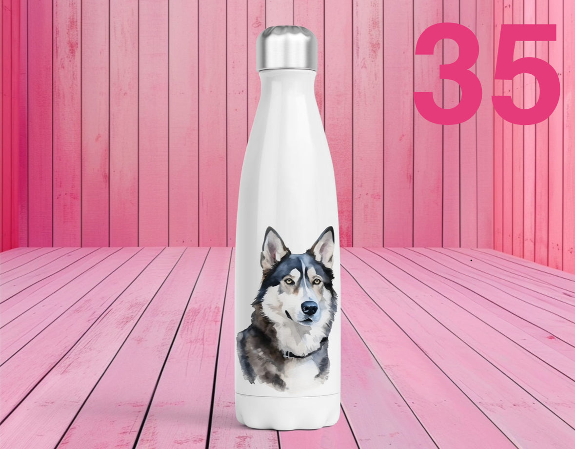Pet Themed Thermal Stainless Steel Bottle 500ml | Personalised Pet Gifts For Humans | Choose Design