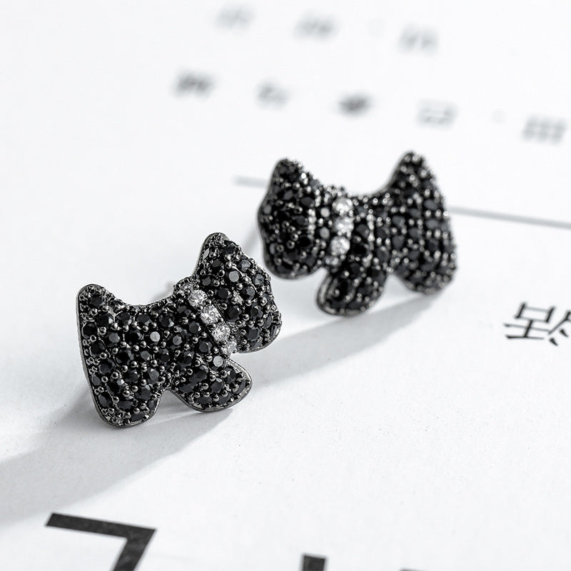 Puppy dog earrings ladies hypoallergenic