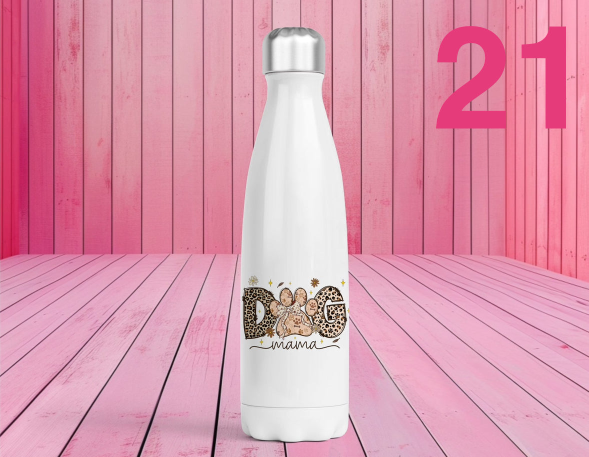 Pet Themed Thermal Stainless Steel Bottle 500ml | Personalised Pet Gifts For Humans | Choose Design