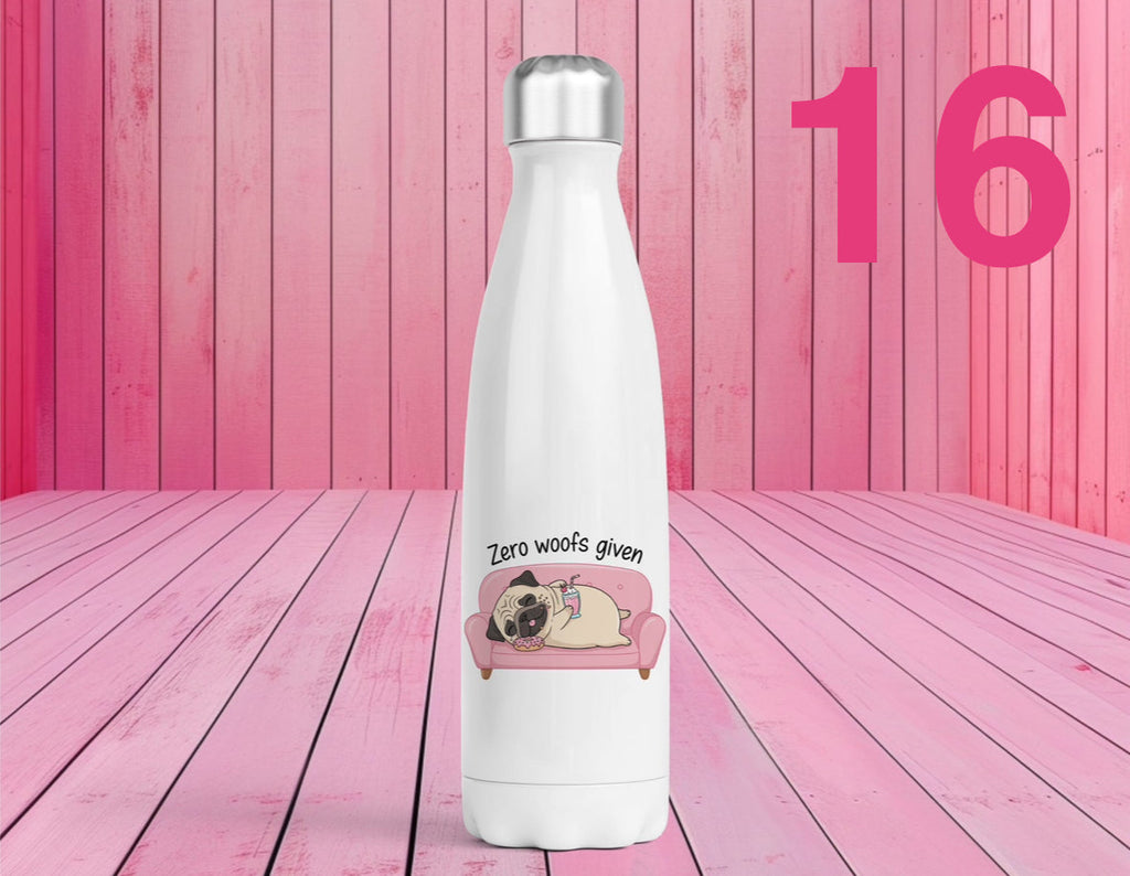 Pet Themed Thermal Stainless Steel Bottle 500ml | Personalised Pet Gifts For Humans | Choose Design