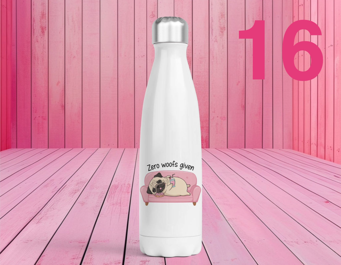 Pet Themed Thermal Stainless Steel Bottle 500ml | Personalised Pet Gifts For Humans | Choose Design