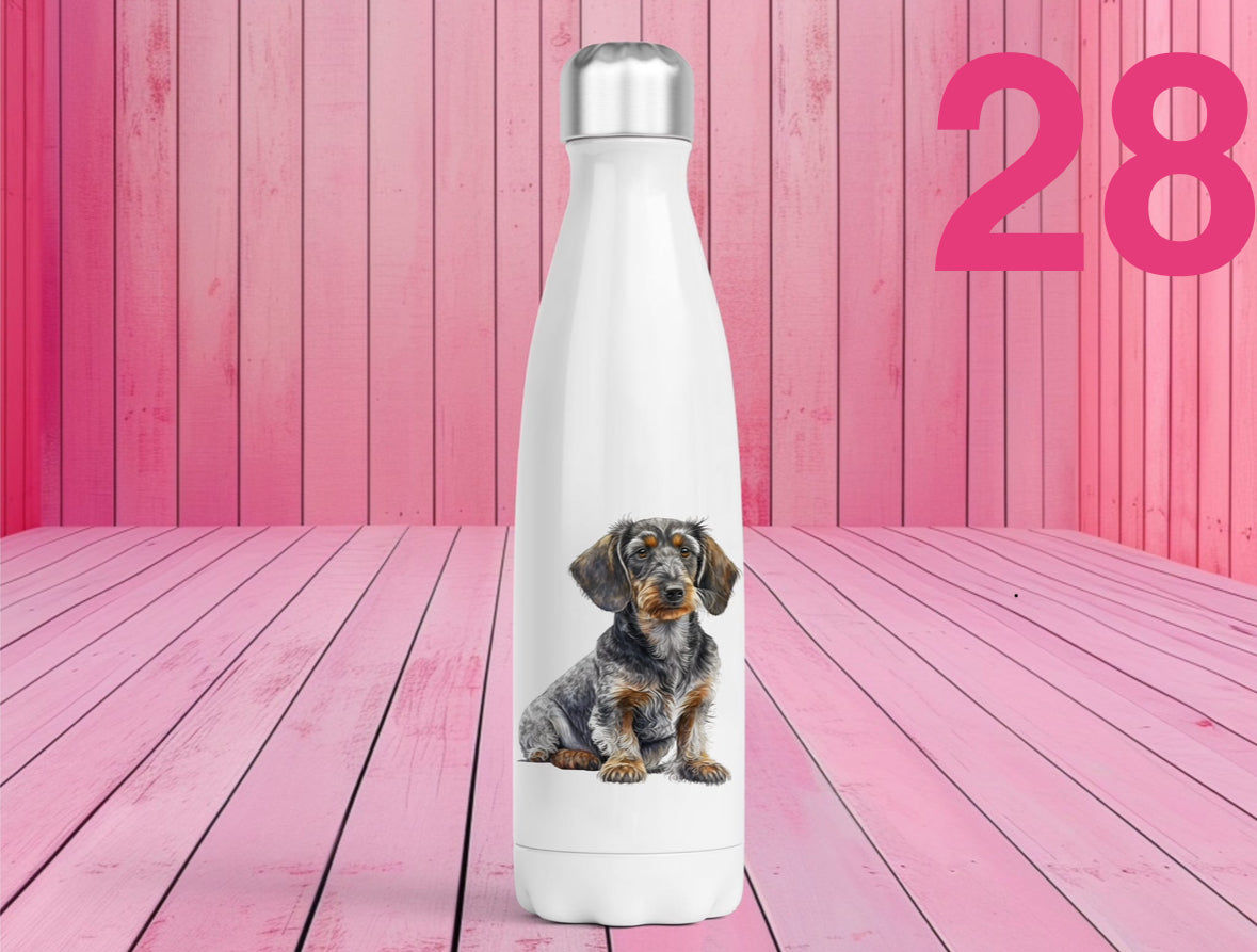 Pet Themed Thermal Stainless Steel Bottle 500ml | Personalised Pet Gifts For Humans | Choose Design