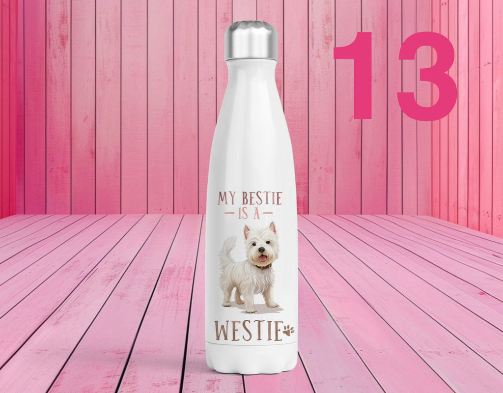 Pet Themed Thermal Stainless Steel Bottle 500ml | Personalised Pet Gifts For Humans | Choose Design