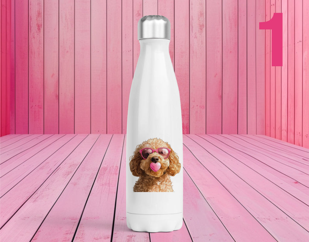 Pet Themed Thermal Stainless Steel Bottle 500ml | Personalised Pet Gifts For Humans | Choose Design