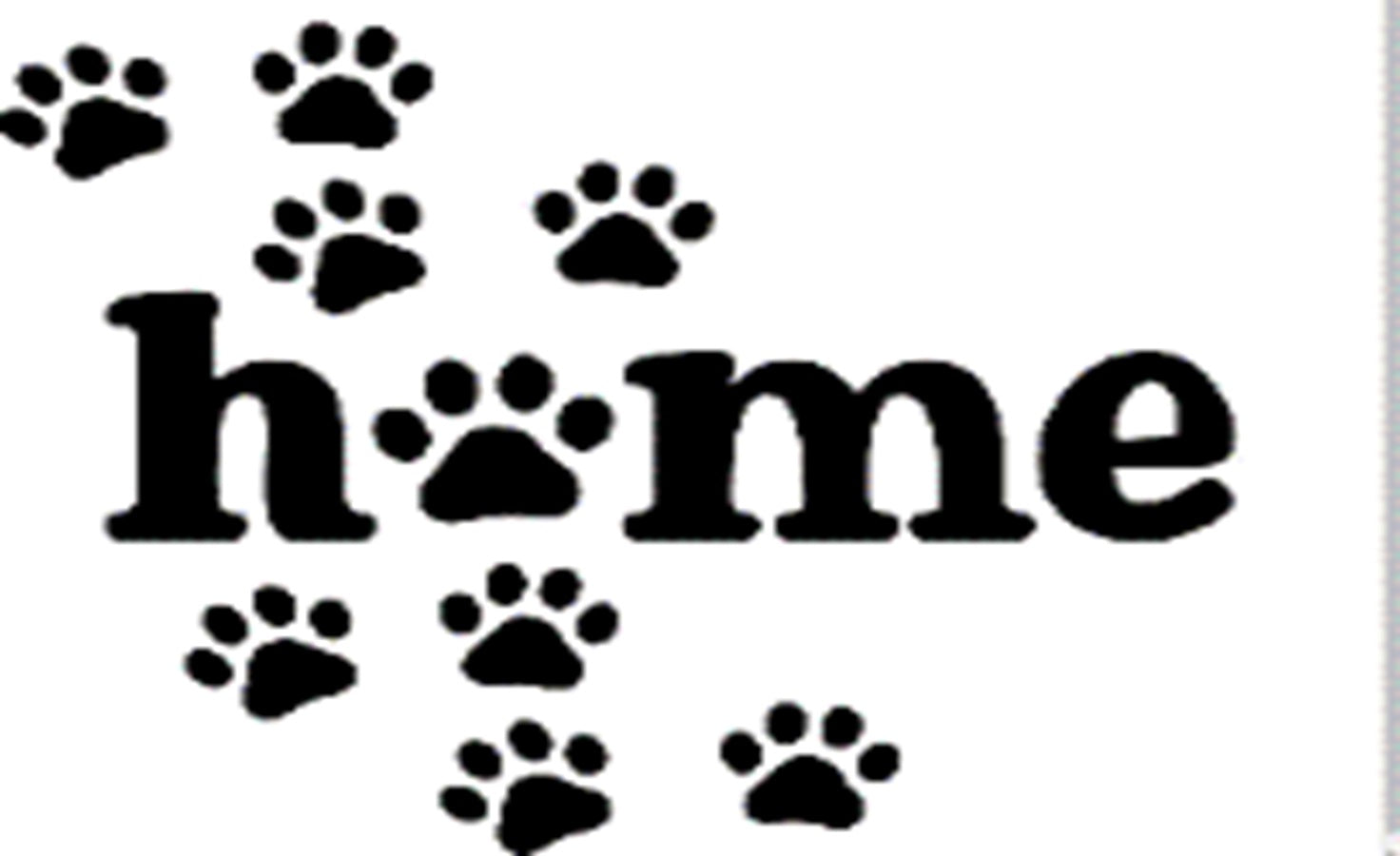 Coir Doormat, 60cm x 40cm - 'Home' (Paws)