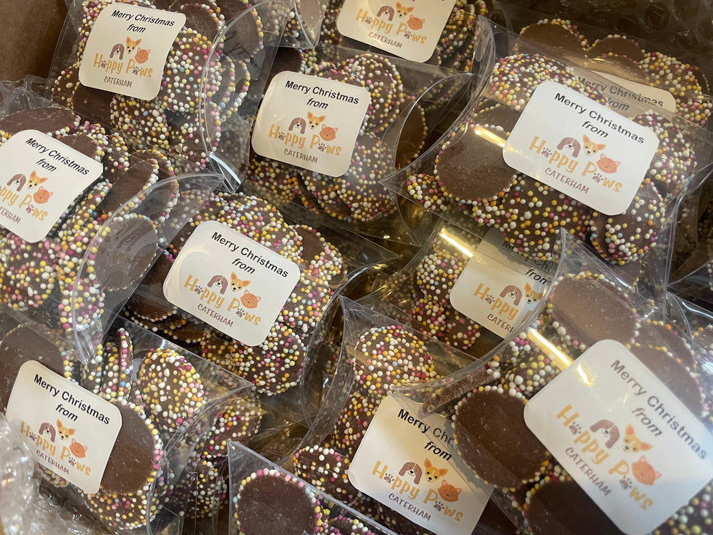 Pillow Box Treat Gift – Biscuits & Dog-Safe Chocolate (Perfect for Dog Walkers & Groomers)