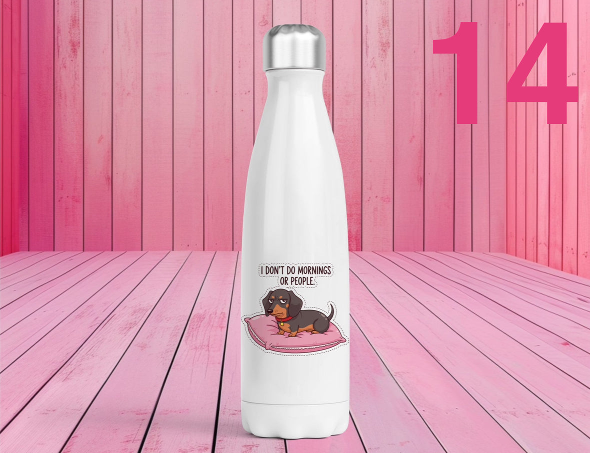 Pet Themed Thermal Stainless Steel Bottle 500ml | Personalised Pet Gifts For Humans | Choose Design