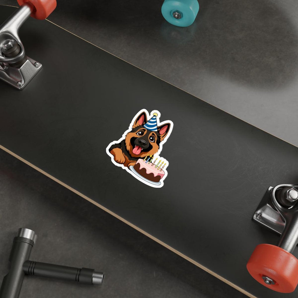 German Shepherd Party Sticker – Fun Dog Birthday Decal