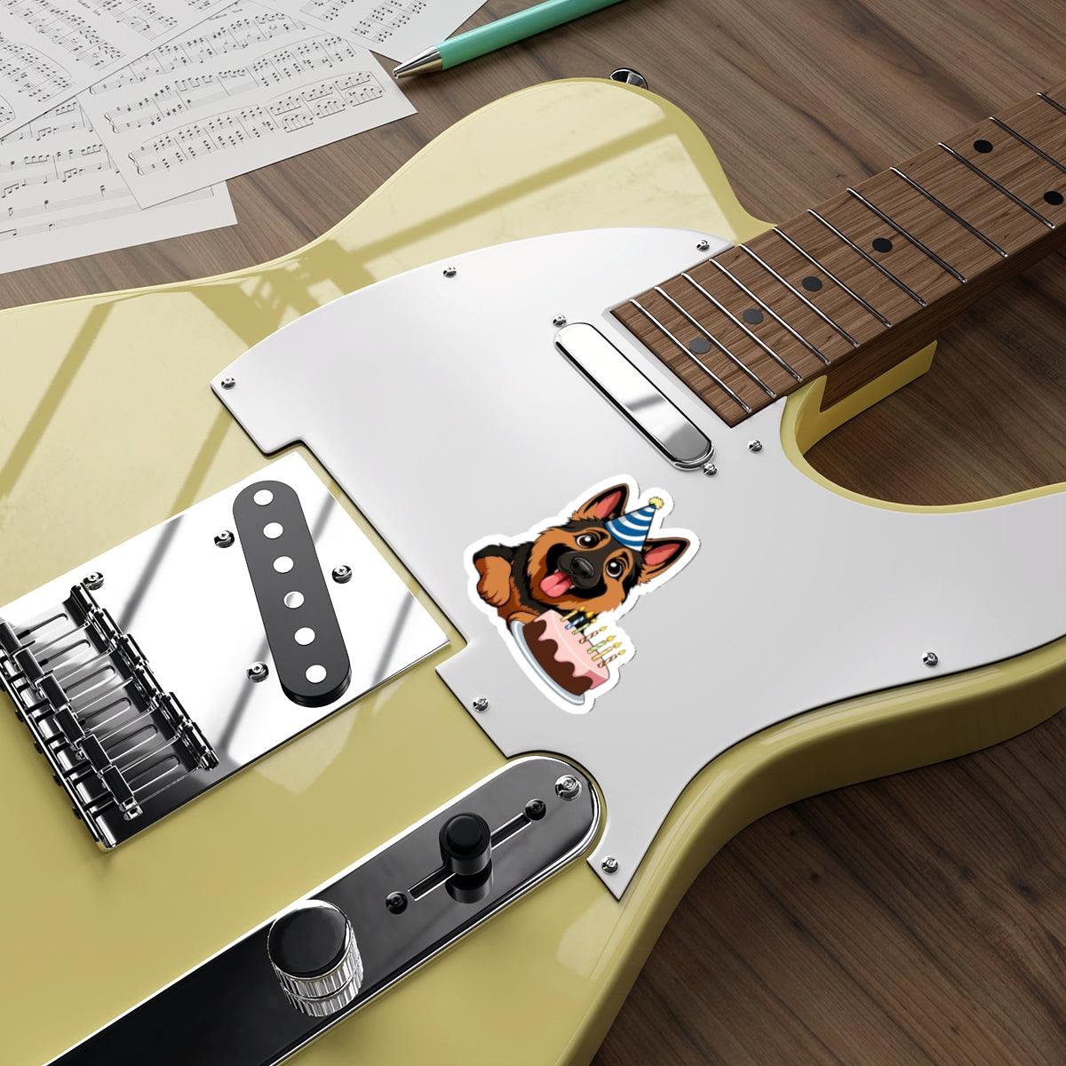 German Shepherd Party Sticker – Fun Dog Birthday Decal