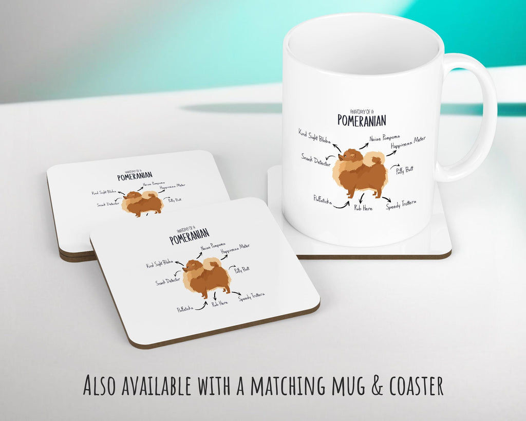 Anatomy of a Pomeranian Funny Gift For Him Or Her Cushion Pillow Bedroom Decor CS407