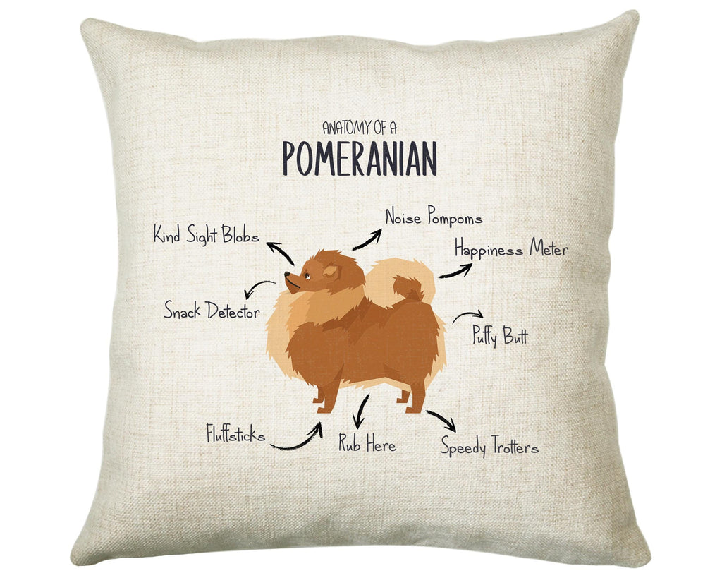 Anatomy of a Pomeranian Funny Gift For Him Or Her Cushion Pillow Bedroom Decor CS407