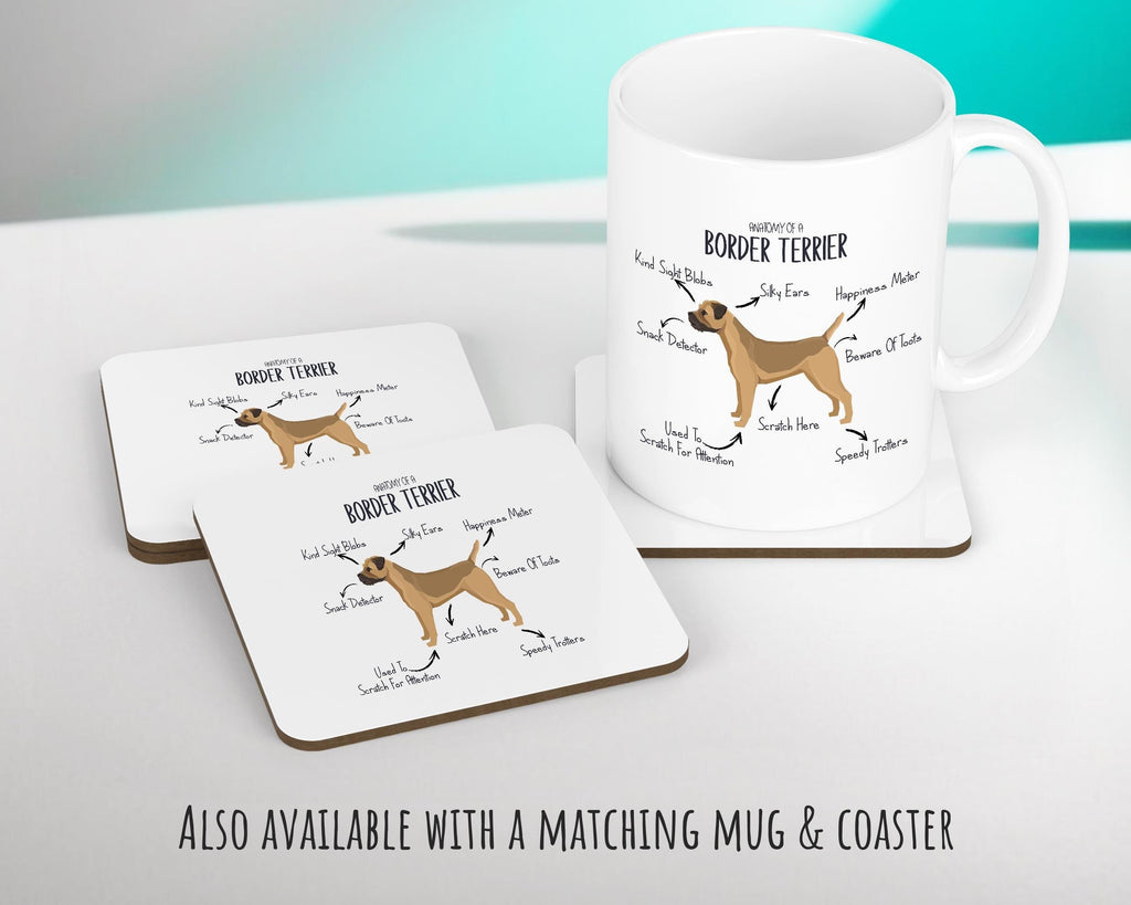 Anatomy of a Border Terrier Funny Gift For Him Or Her Cushion Pillow Bedroom Decor STC0092