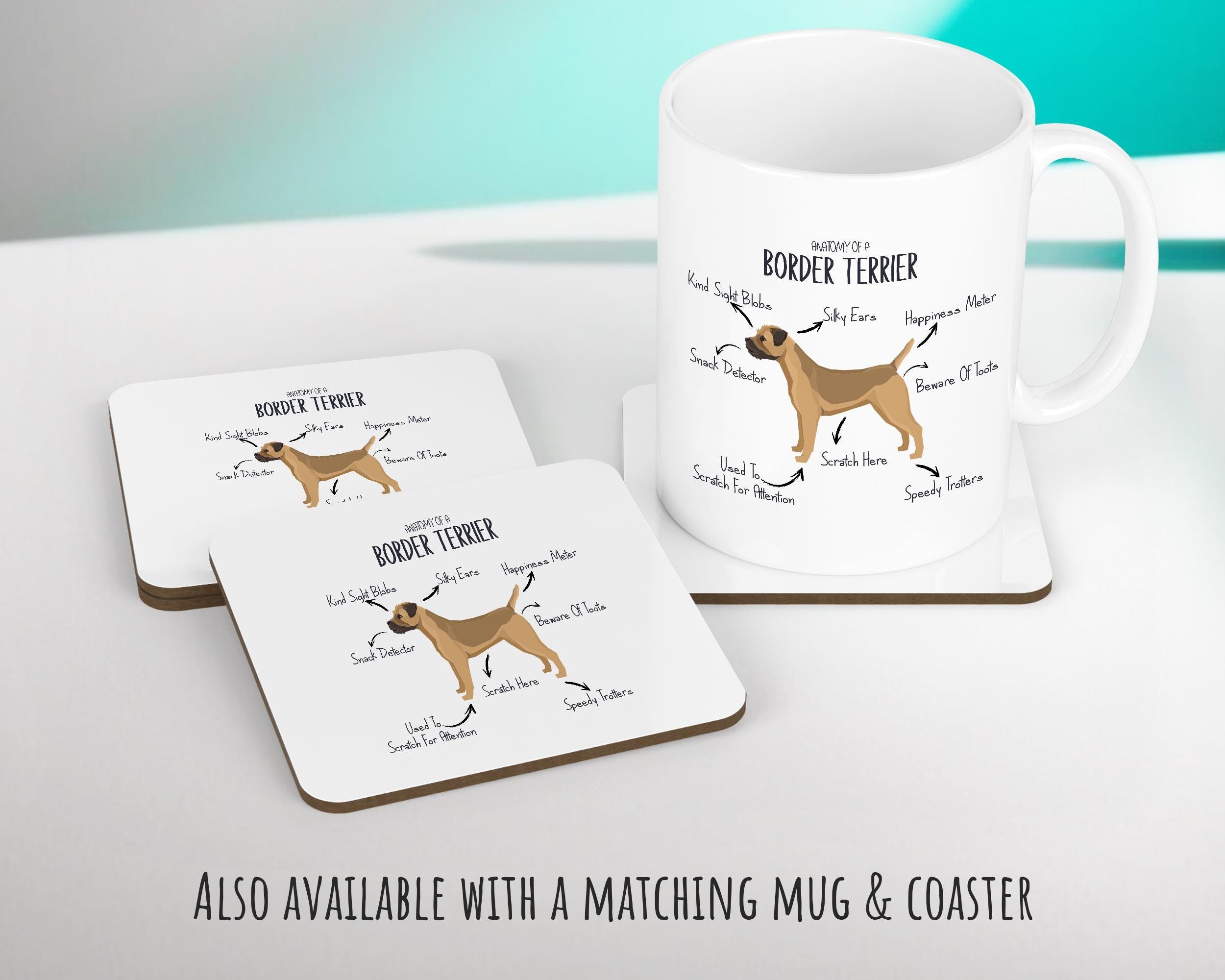 Anatomy of a Border Terrier Funny Gift For Him Or Her Cushion Pillow Bedroom Decor STC0092