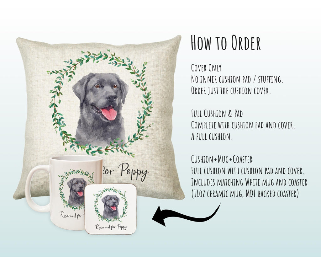 Personalised Labrador Cushion Gift Reserved For Black Lab Dog Mum Dad Pet Animal Design Cushion Throw Pillow Gift Christmas Decor Gift CS023