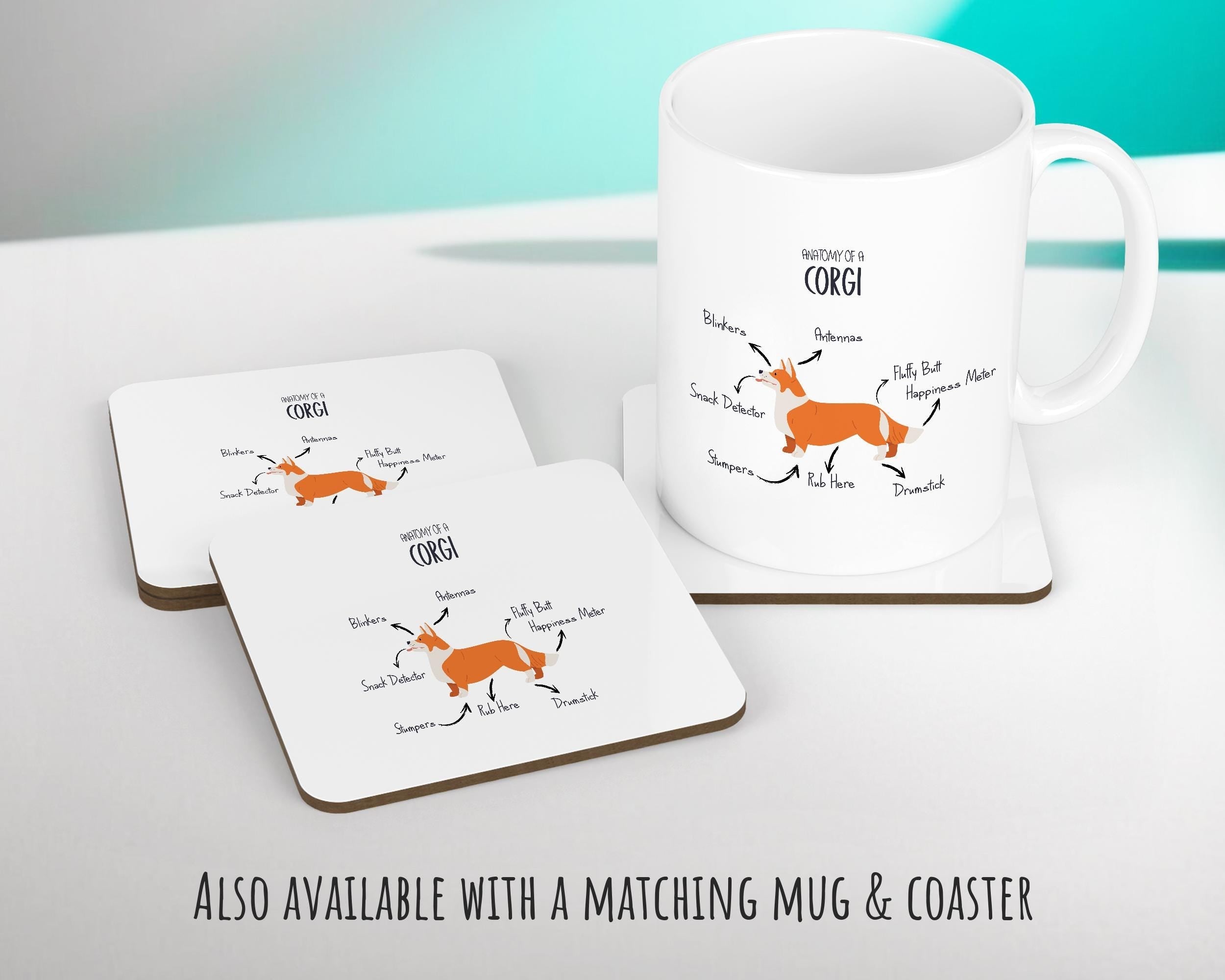 Anatomy of a Corgi Funny Gift For Him Or Her Cushion Pillow Bedroom Decor CS411