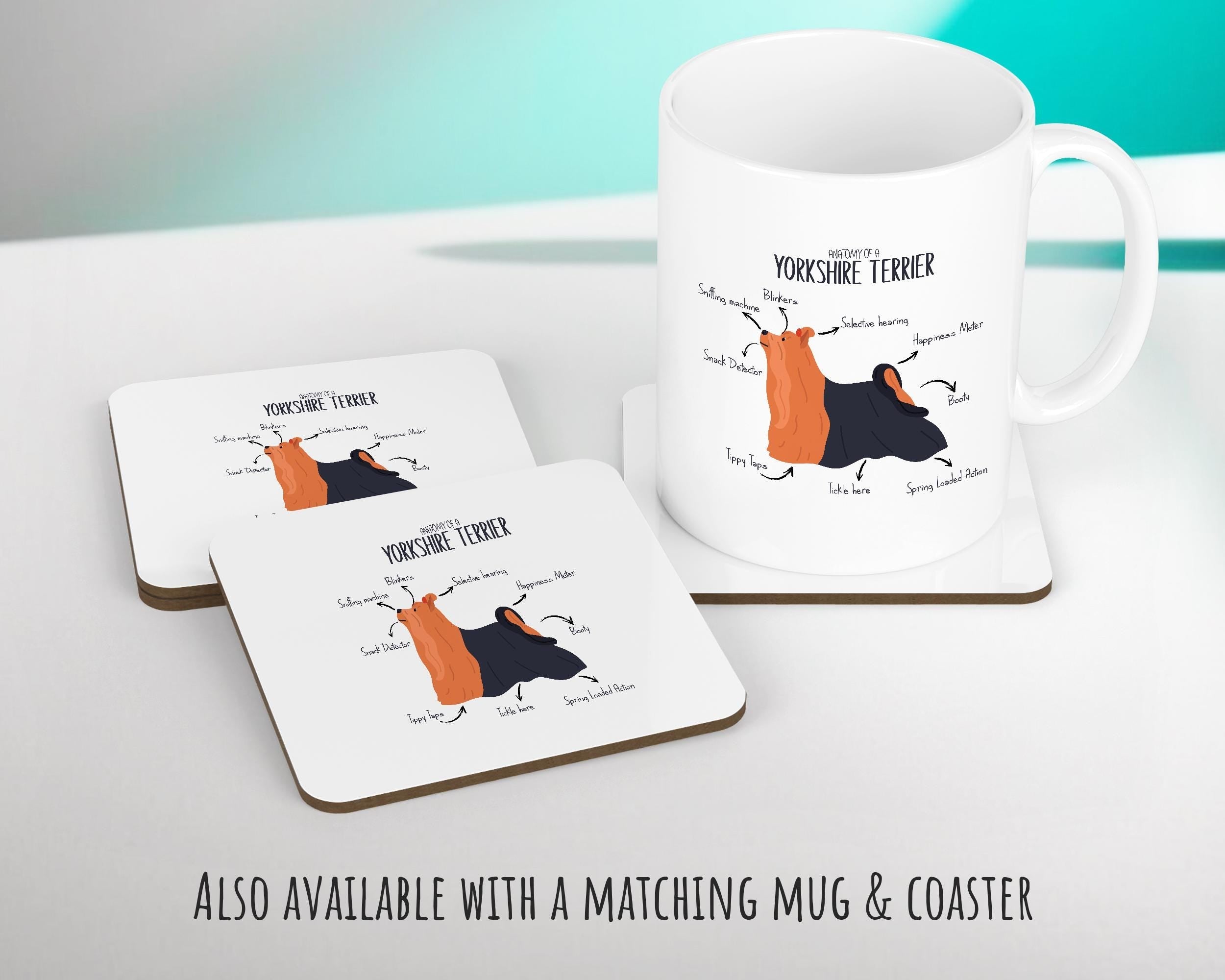 Anatomy of a Yorkshire Terrier Funny Gift For Him Or Her Cushion Pillow Bedroom Decor CS380