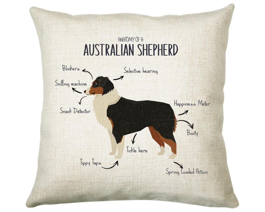 Anatomy of a Australian Shepherd Funny Gift For Him Or Her Cushion Pillow Bedroom Decor CS379