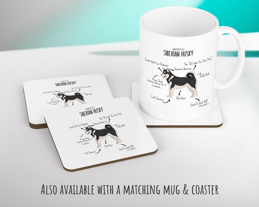 Anatomy of a Siberian Husky Funny Gift For Him Or Her Cushion Pillow Bedroom Decor STC0093