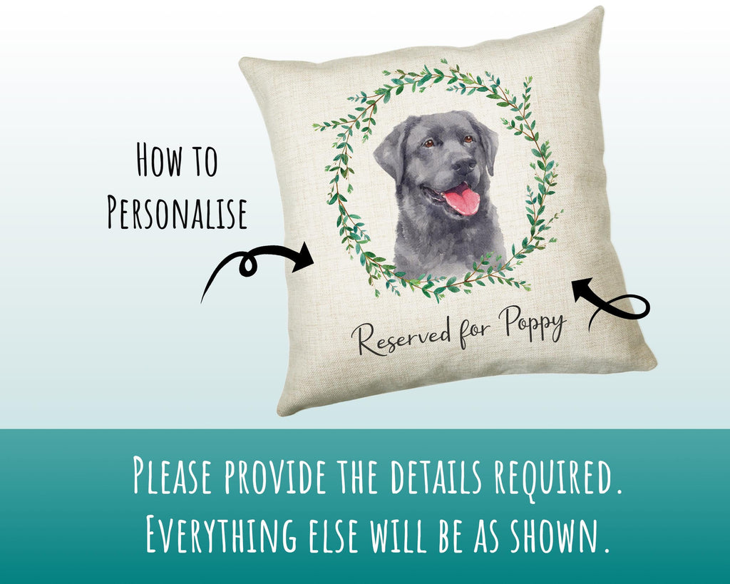 Personalised Labrador Cushion Gift Reserved For Black Lab Dog Mum Dad Pet Animal Design Cushion Throw Pillow Gift Christmas Decor Gift CS023