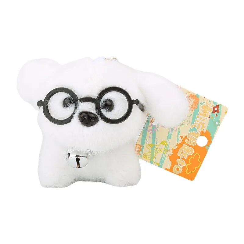 Delicate Cute Bear Dog Plush Keychain Creative Cartoon Soft Toy Bag Pendant Gift For Girls