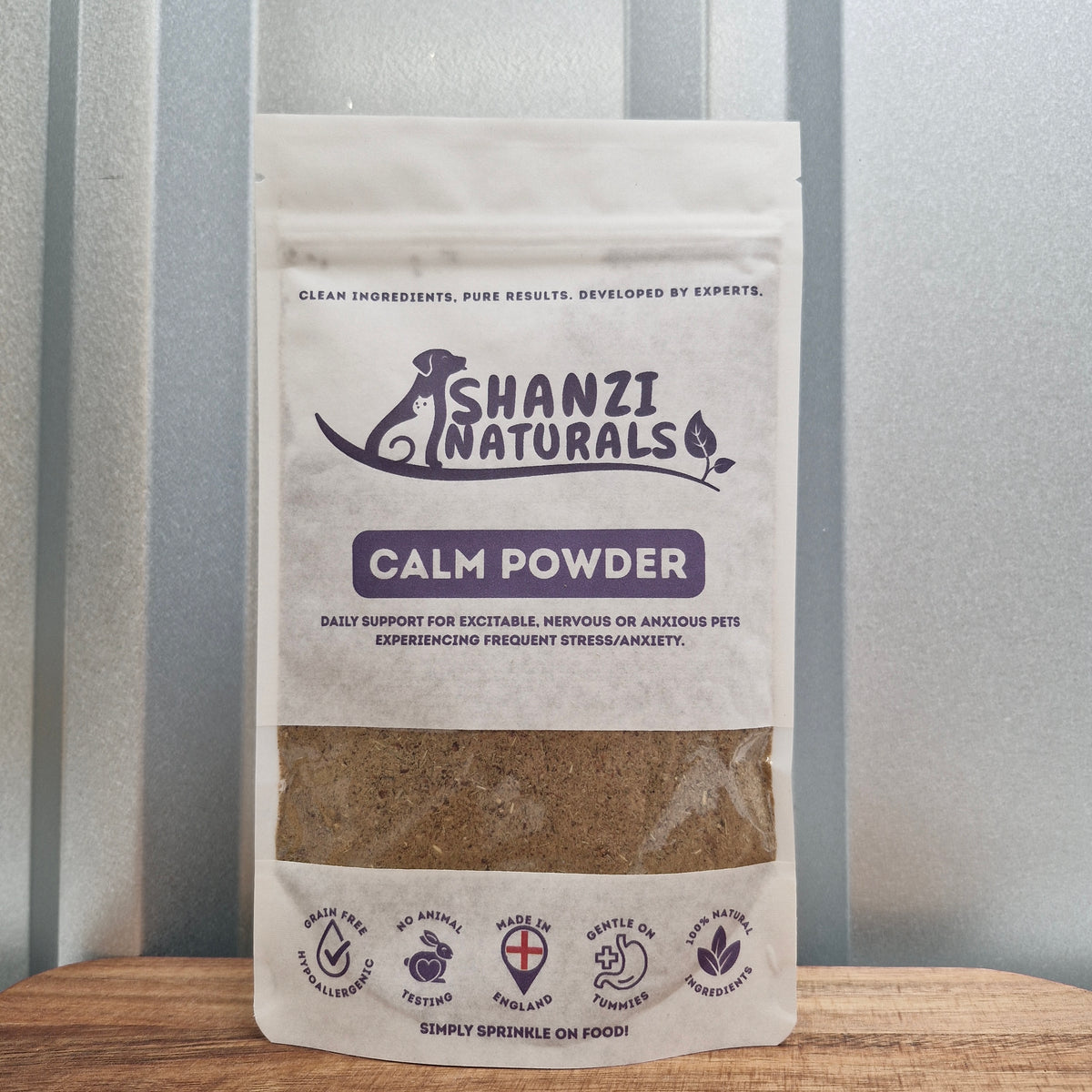 Shanzi Naturals Calm Powder for Dogs & Cats – Daily Herbal Anxiety Support (300ml)